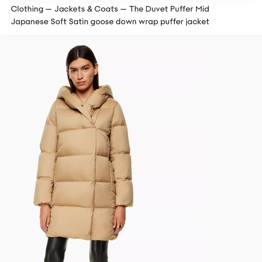 Aritzia Bavarian, THE DUVET PUFFER MID, brand new, size small, sold out.